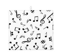 Poadnly Tema Musical Impreso,Alfombrillas absorbentes para secar Platos, para encimera de Cocina, 41 x 46 cm