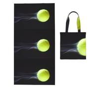 Poadnly Tenis, Toalla Plegable 2 en 1, Toallas de Playa con Bolsa de Transporte para Viajes, Vacaciones y Camping.