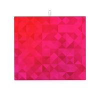 Poadnly Triángulo geométrico Fucsia,Alfombrillas absorbentes para secar Platos, para encimera de Cocina, 41 x 46 cm