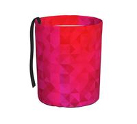 Poadnly Triángulo geométrico fucsia,Cubo de basura colgante para coche, resistente al agua, ideal para acampar y viajar.