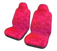 Poadnly Triángulo geométrico Fucsia,Funda para Asiento de Coche Protectores para Asientos Delanteros de Coche, 2 Unidades