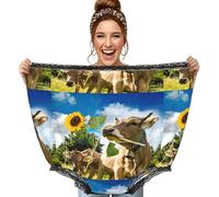 Poadnly Vaca con Girasol,Ropa Interior Grande para mamá, Ropa Interior novedosa de Gran tamaño, Bragas de Abuela, Regalos de Broma