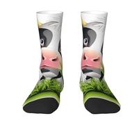 Poadnly Vaca linda,Calcetines de compresión deportivos unisex Medias para adultos.