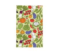 Poadnly Varios Patrones de Vegetales,Paños de Cocina absorbentes con diseño de gofre Toalla de Cocina, 41 x 66 cm