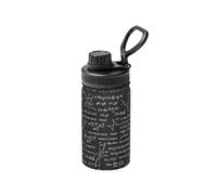 Poadnly Vector matemático sin fisuras,Botella de agua aislada de 12 oz, taza de café de acero inoxidable, termo al vacío, botella de agua