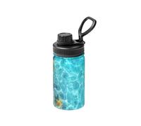 Poadnly Verano Estrella de mar Concha Playa Mar,Botella de agua aislada de 12 oz, taza de café de acero inoxidable, termo al vacío, botella de agua