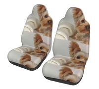 Poadnly Yorkshire Terrier,Funda para Asiento de Coche Protectores para Asientos Delanteros de Coche, 2 Unidades