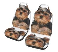 Poadnly Yorkshire Terrier,Funda para Asiento de Coche Protectores para Asientos Delanteros de Coche, 2 Unidades