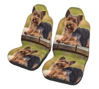 Poadnly Yorkshire Terrier,Funda para Asiento de Coche Protectores para Asientos Delanteros de Coche, 2 Unidades