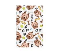 Poadnly Yorkshire Terrier, Perro Sonriente,Paños de Cocina absorbentes con diseño de gofre Toalla de Cocina, 41 x 66 cm