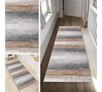 Poaegle Alfombra de pasillo moderna, multicolor, larga, antideslizante, lavable, abstracta, 50 x 250 cm, duradera, alfombra de pasillo, pasillo por metro