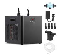 Poafamx Enfriador de agua para inmersión en frío, 132 galones, 1/2 HP, kit de enfriador de baño de hielo con filtro, manguera, bomba de agua, sistema de enfriador de agua de 500 L para bañera fría