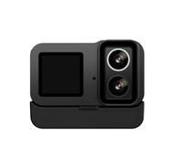 POAHNCU Cámara Deportiva, Cámara de acción 4K con Doble cámara, Resistente al Agua, Pantalla táctil, Casco Deportivo para Ciclismo y Vlogs de Mascotas