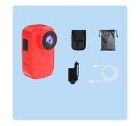 POAHNCU Cámara Deportiva, Cámara de acción Bolsillo con Pantalla táctil, antivibración y grabadora vídeo for Bicicleta Motocicleta para Ciclismo y Vlogs de Mascotas(Red)