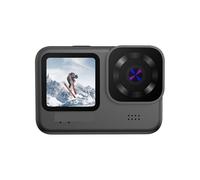 POAHNCU Cámara Deportiva, Cámara de acción for Casco Bicicleta, estabilizador electrónico, videocámara Deportiva, Mini for Exteriores para Ciclismo y Vlogs de Mascotas(Black_Square Lens)