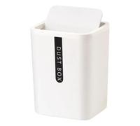 POAHNCU Cubo de Basura, Mini Cubo De Basura Pequeño, Cesta Escritorio, Mesa Para El Hogar, Suministros Oficina Plástico, Caja Barril Artículos Diversos para el baño(White)