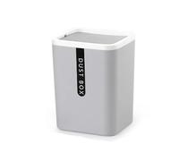 POAHNCU Cubo de Basura, Mini Cubo De Basura Pequeño, Cesta Escritorio, Mesa Para El Hogar, Suministros Oficina Plástico, Caja Barril Artículos Diversos para el baño(Gray)