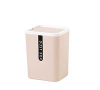 POAHNCU Cubo de Basura, Mini Cubo De Basura Pequeño, Cesta Escritorio, Mesa Para El Hogar, Suministros Oficina Plástico, Caja Barril Artículos Diversos para el baño(Khaki)