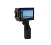 POAHNCU Impresora de inyección de Tinta portátil, 25'. Impresora De Inyección Tinta Térmica Portátil con Codificación Etiquetas Fecha Caducidad Altura Impresión 4MM Cartucho Negra,para etiquet