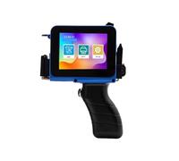 POAHNCU Impresora de inyección de Tinta portátil, Mini Impresora De Inyección Tinta Portátil For Codificar Códigos Barras, QR, Números Lote, Logotipos Y Fechas Caducidad,para etiquet(Blue)