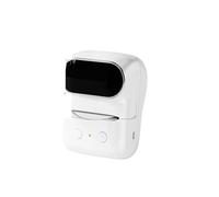 POAHNCU Impresora Portátil De Etiquetas Bluetooth, Impresora Térmica Inalámbrica De Códigos De Barras,para Etiqueta de Fecha de Texto(White)