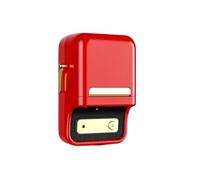 POAHNCU Impresora Térmica Portátil Inalámbrica con Etiquetas Autoadhesivas For Códigos De Barras, Ropa Y Joyas,para Etiqueta de Fecha de Texto(Red)