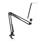 POAHNCU Monitor para Selfies, Luz LED for fotografía, Luces for Selfies, iluminación for conferencias, lámpara de Estudio fotográfico con Soporte Brazo Tijera for Zoom para teléfono