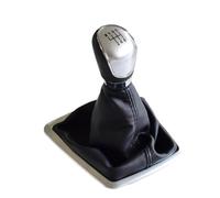 POANBCGY Rótula Cambio Perilla De Palanca De Cambios De 5/6 Velocidades con Cubierta De Polaina para Focus 2 MK2 FL MK3 MK4 MK7 para Mondeo Fiesta para Galaxy(Silver-6 Speed)