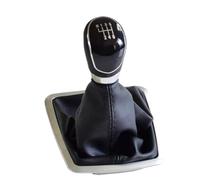 POANBCGY Rótula Cambio Perilla De Palanca De Cambios De 5/6 Velocidades con Cubierta De Polaina para Focus 2 MK2 FL MK3 MK4 MK7 para Mondeo Fiesta para Galaxy(Black-6 Speed)