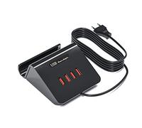POANES Fuente de alimentación USB con 4 Puertos USB Cargador múltiple Conector USB Cable de Carga