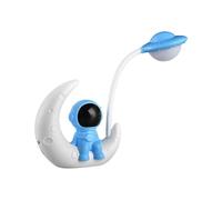 Poaug Book Light Clearance, Cartoon Spaceman Astronaut Eye Desk Lamp, LED Rechargeable Wireless Bedside Lamp, Cute Moon Night Light, Blue -