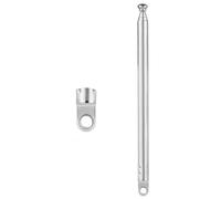 POBADY 1 antena telescópica AM FM de 5 secciones, antena de radio telescópica portátil de repuesto de 29,5 cm para radio de TV, receptor estéreo AM FM