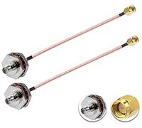 POBADY 2 unids SMA cable SMA macho a SMA hembra caja impermeable M16 6 pulgadas/15 cm RG178 RF baja pérdida cable coaxial para router antena señal Enhancer adaptador inalámbrico
