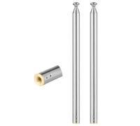 POBADY Antena telescópica AM FM M2.6 rosca hembra 7 secciones de repuesto de antena telescópica portátil de 55 cm para TV, AM FM, receptor de radio y coche de juguete