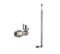 POBADY Antena telescópica de 8 secciones SMA macho de repuesto de radio 73,5 cm/28,9 pulgadas para TV AM FM Radio receptor estéreo