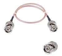 POBADY BNC macho a BNC cable macho 50ohm BNC macho a macho RG316 RF coaxial cable puente de coleta 12 "/30 cm para antenas RF jamón radio portátil