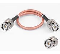 POBADY BNC macho a BNC cable macho 50ohm BNC macho a macho RG400 RF coaxial cable puente de coleta 6 "/15 cm para antenas RF jamón radio portátil