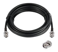POBADY BNC macho a BNC cable macho 50ohm BNC macho a macho RG58 RF coaxial cable puente de coleta 16.4 pies/5 m para antenas RF jamón radio portátil