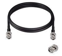 POBADY BNC macho a BNC cable macho 50ohm BNC macho a macho RG58 RF coaxial cable puente de coleta 6.5 pies/2 m para antenas RF jamón radio portátil