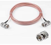 POBADY BNC macho de ángulo recto a BNC macho Cable de ángulo recto 75ohm BNC macho HD-SDI RG179 RF coaxial cable puente de coleta 10 pies/3 m para cámara VCR Marine CB Radio CCTV Monitor