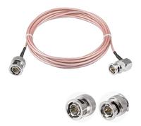 POBADY Cable BNC macho a BNC macho de ángulo recto de 75 ohmios BNC macho a macho de ángulo recto HD-SDI RG179 RF coaxial cable de puente de coleta 10 pies/3 m para cámara VCR Marine CB Radio CCTV Monitor