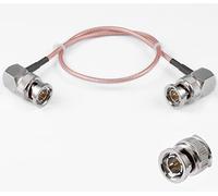 POBADY Cable BNC macho de ángulo recto a BNC macho de ángulo recto 75ohm BNC macho HD-SDI RG179 RF coaxial cable puente de coleta 12 "/30 cm para cámara VCR Marine CB Radio CCTV Monitor