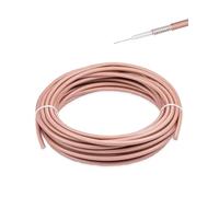 POBADY Cable coaxial blindado doble plateado marrón del cobre de la baja pérdida del cable RG142 los 23.8FT/el 10M Brown del RF