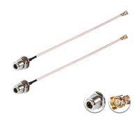 POBADY - Cable coaxial U.FL IPEX a tipo N hembra de baja pérdida de 15 cm U.fl/IPEX RG178 para routers inalámbricos, mini tarjetas de red PCIE PCI WiFi repetidor WAN