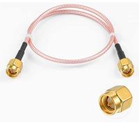 POBADY Cable de extensión de antena SMA macho a SMA macho Pigtail Cable WLAN Antena RG316 12"/30CM para red inalámbrica WiFi 2G 3G 4G Antena Router GSM Bluetooth WLAN
