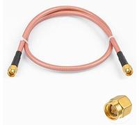 POBADY Cable de extensión de antena SMA macho a SMA macho Pigtail Cable WLAN Antena RG400 20 "/50 cm para red inalámbrica WiFi 2G 3G 4G Antena Router GSM Bluetooth WLAN
