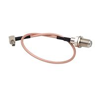 POBADY F tipo hembra a TS9 macho ángulo recto 90 grados RF cable coaxial RG316 30CM/11.8IN para 2G 3G 4G Antena Router TV HDTV DVB-T DVB-T2