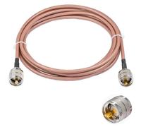 POBADY PL 259 Cable UHF Macho PL-259 a UHF Macho PL-259 Cable coaxial de baja pérdida Cable de puente UHF PL-259 RG400 10FT/3M para Walkie Talkie CB Radio SWR Medidor Analizador de antena
