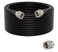 POBADY PL 259 Cable UHF macho PL-259 a UHF macho PL-259 Cable coaxial de baja pérdida Cable de puente UHF PL-259 RG58 32.8FT/10M para Walkie Talkie CB Radio SWR Medidor Analizador de antena