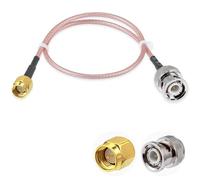 POBADY SMA macho a BNC Cable coaxial RF macho 50ohm SMA a BNC RG316 Cable de puente 12"/30CM para antenas Radio de jamón Dispositivos LAN inalámbricos Radios Wi-Fi